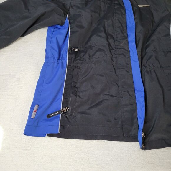 ZeroXposure Jacket Coat Medium Black and Blue Removable Hood Lightweight Fleece - Picture 7 of 16